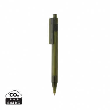 Logo trade promotional giveaways picture of: GRS RPET X8 transparent pen